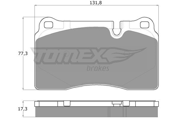 TOMEX BRAKES Комплект тормозных колодок, дисковый тормоз TX 16-72